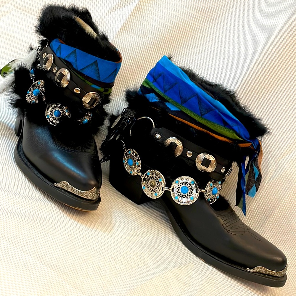 Durango Men’s Size 10 Rare Steampunk Black Leather Cowboy Boots